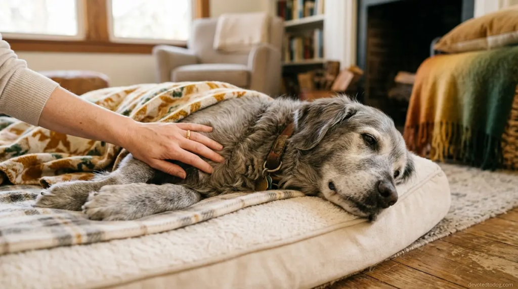 Senior Golden Retriever with graying muzzle